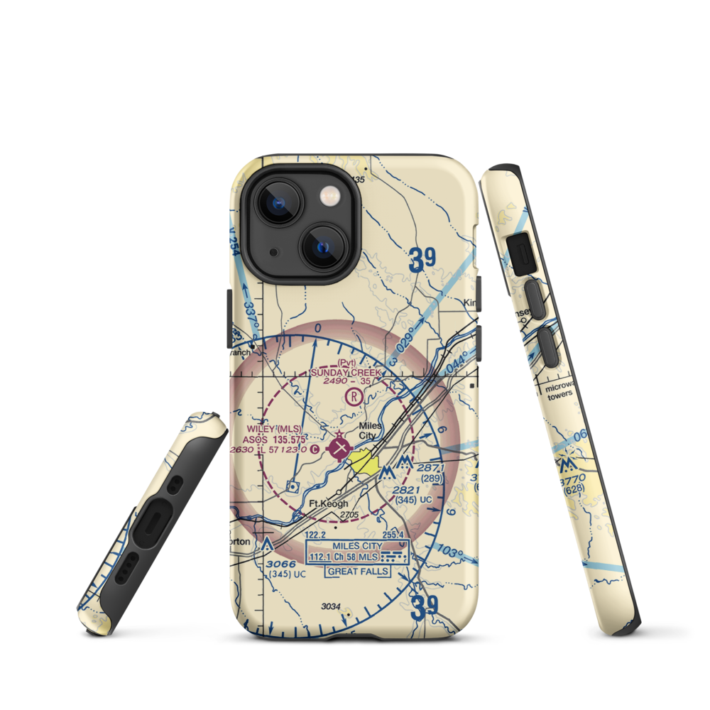Sunday Creek Airpark (MT29) VFR Sectional  Tough iPhone Case iPhone 13 mini model shown