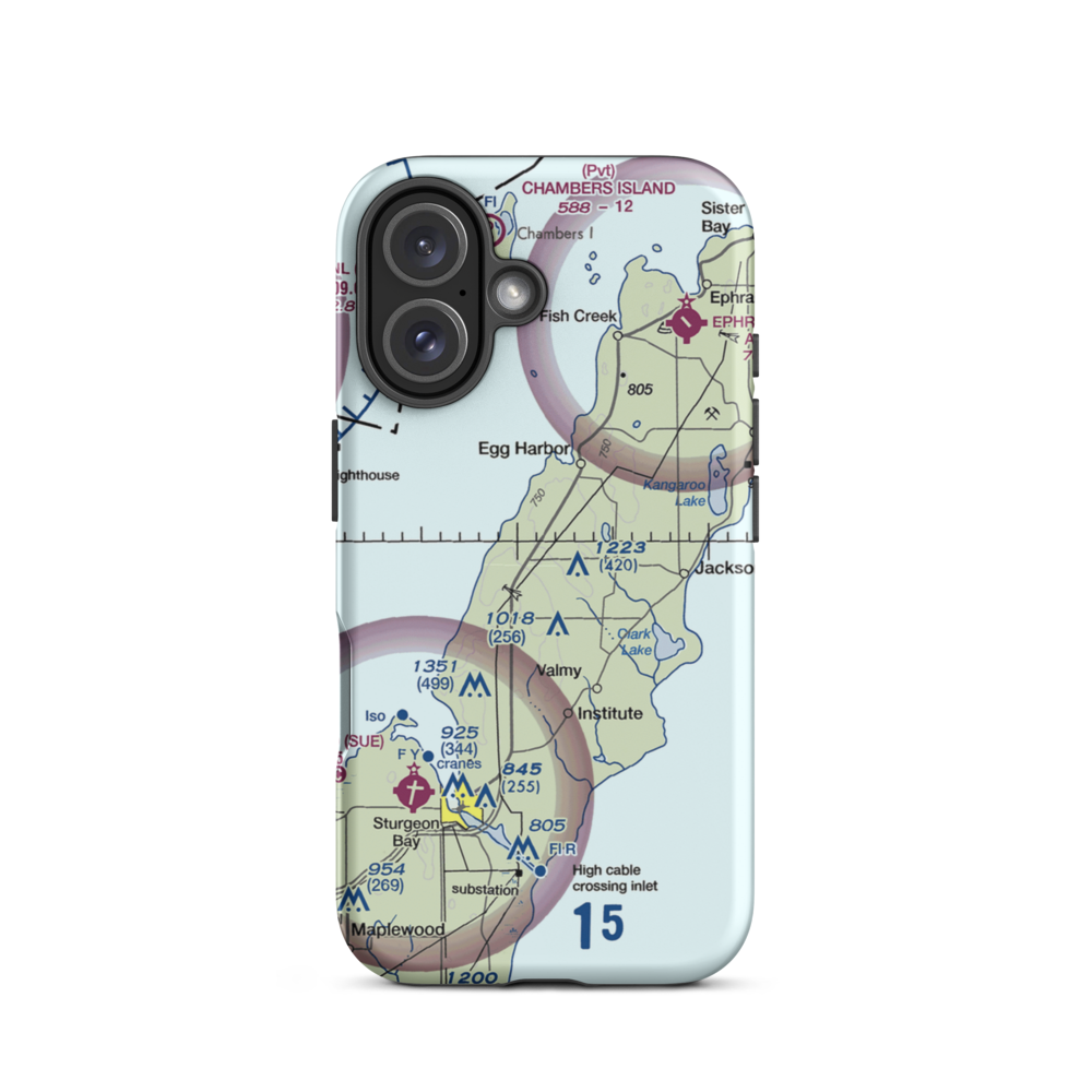 Sunny Slope Runway Airport (WN28) VFR Sectional  Tough iPhone Case iPhone 16 model shown