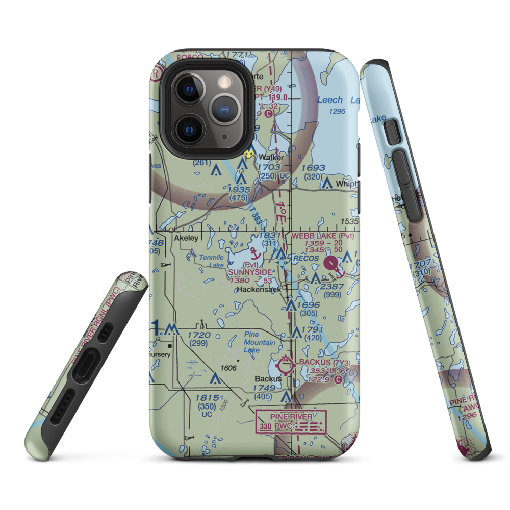 Sunnyside Seaplane Base (3MN5) VFR Sectional  Tough iPhone Case iPhone 11 Pro model shown