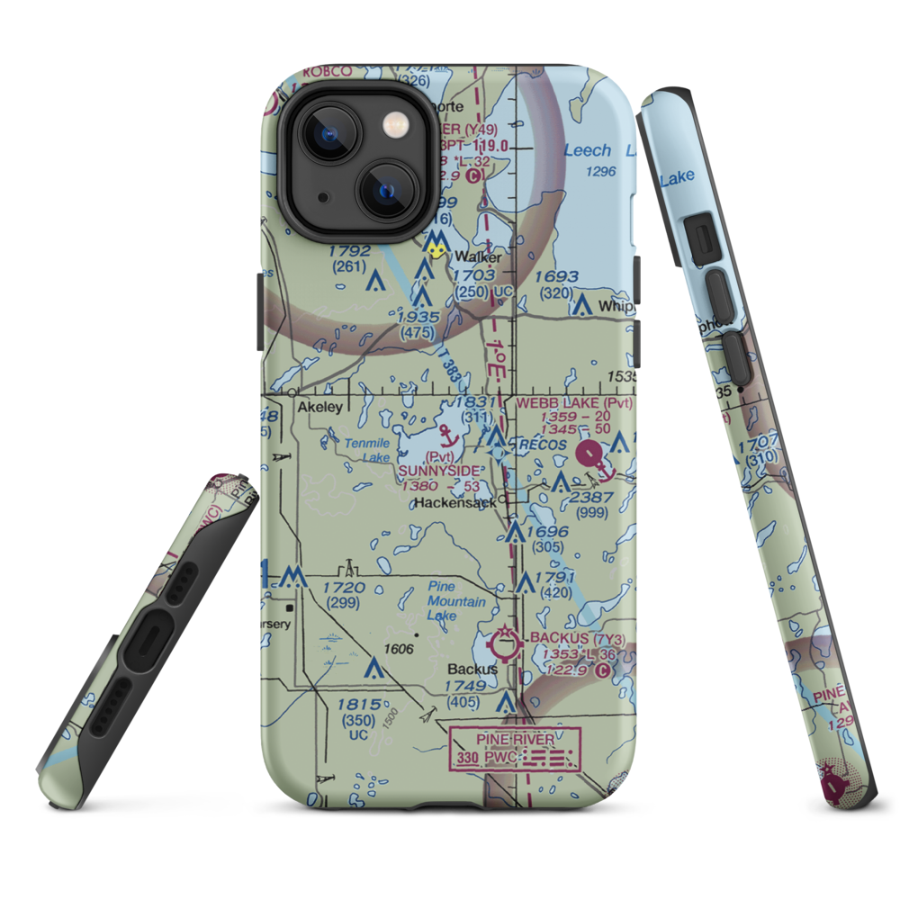 Sunnyside Seaplane Base (3MN5) VFR Sectional  Tough iPhone Case iPhone 14 Plus model shown