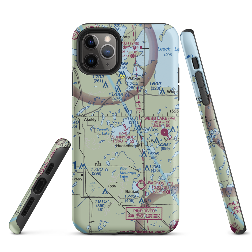 Sunnyside Seaplane Base (3MN5) VFR Sectional  Tough iPhone Case iPhone 11 Pro Max model shown