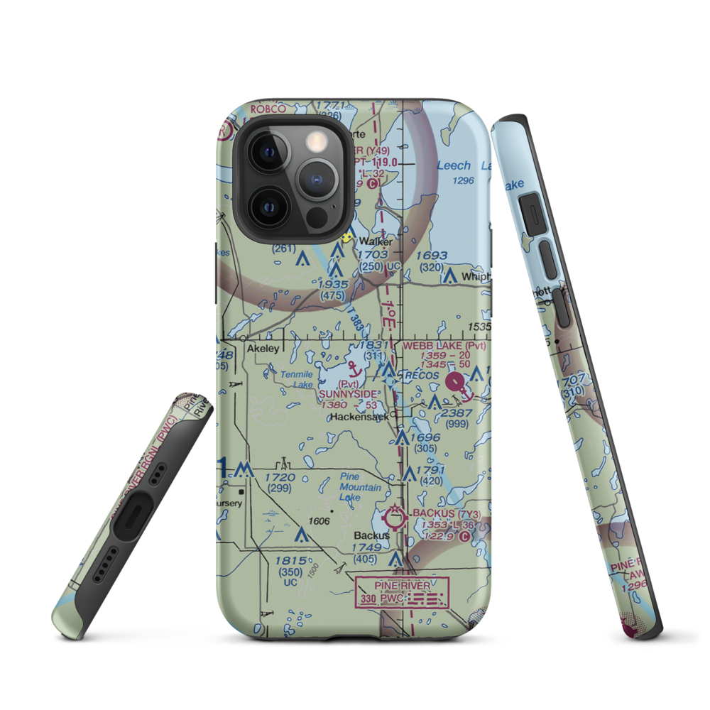 Sunnyside Seaplane Base (3MN5) VFR Sectional  Tough iPhone Case iPhone 12 Pro model shown