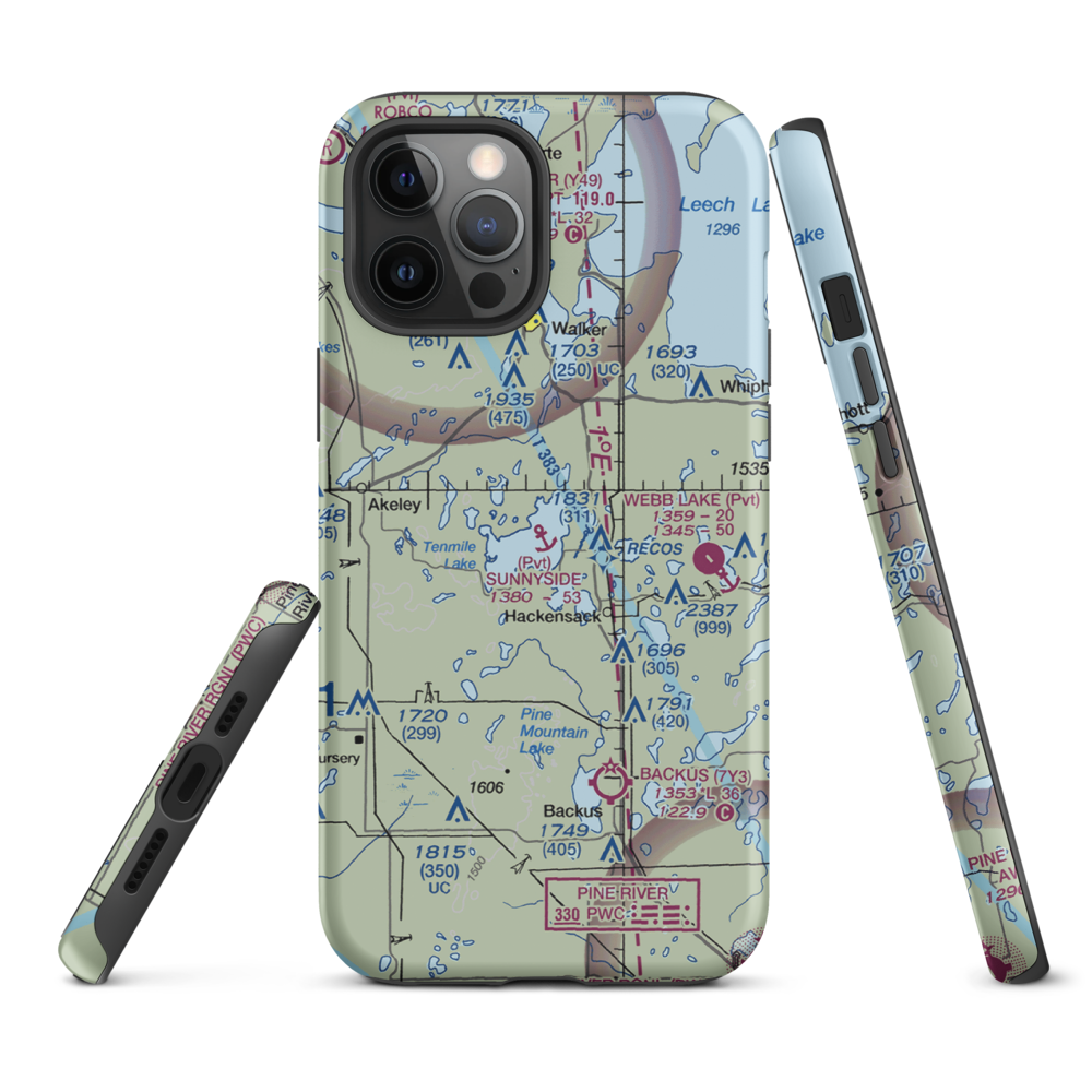 Sunnyside Seaplane Base (3MN5) VFR Sectional  Tough iPhone Case iPhone 12 Pro Max model shown