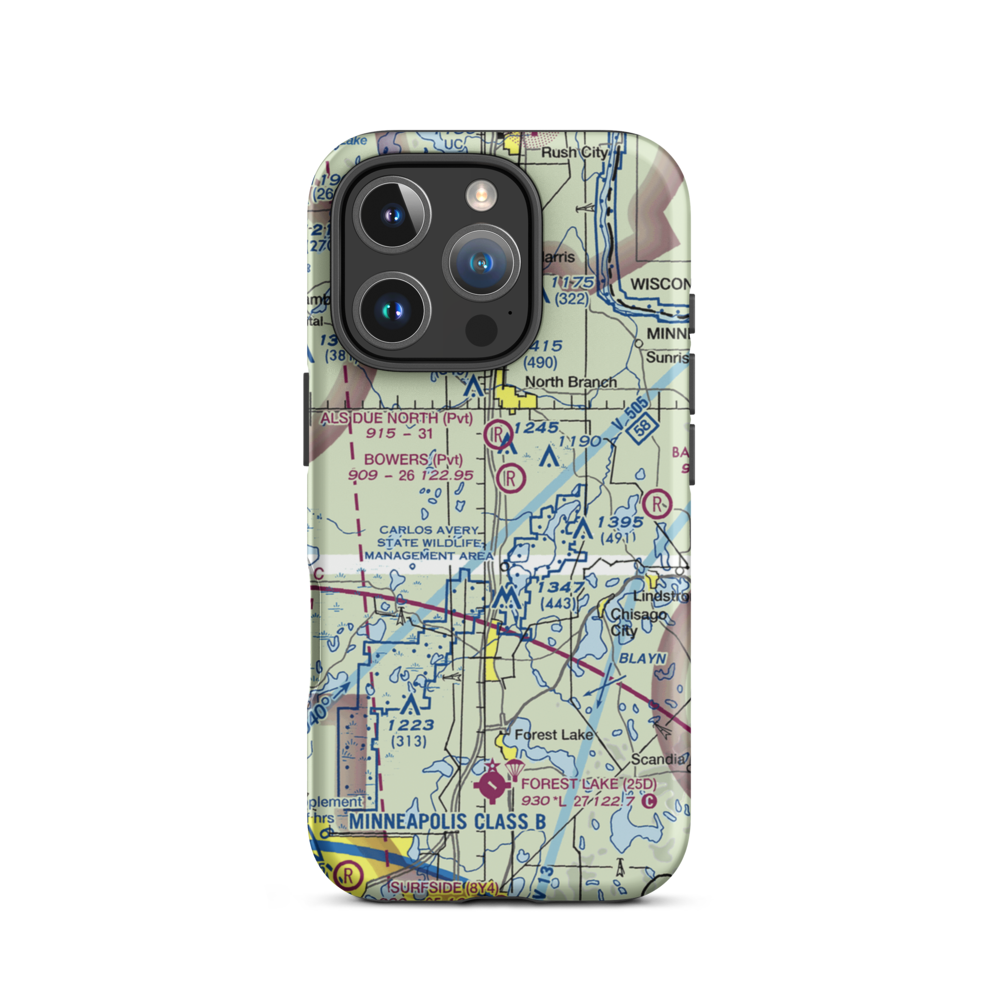 Sunrise Airport (MY78) VFR Sectional  Tough iPhone Case iPhone 16 Pro model shown