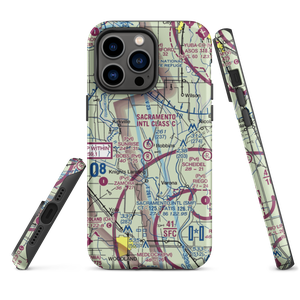 Sunrise Dusters Airport (CA18) VFR Sectional  Tough iPhone Case