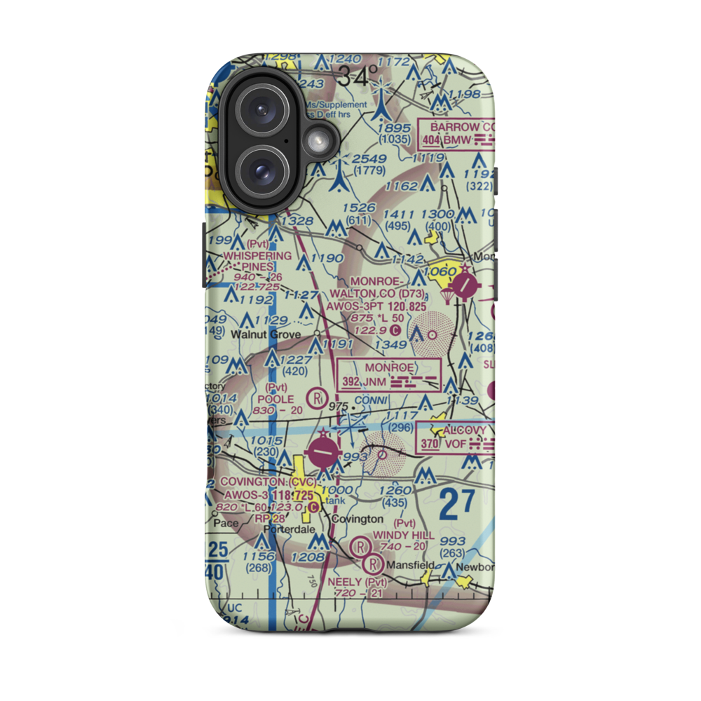 Sunset Strip (0GA6) VFR Sectional  Tough iPhone Case iPhone 16 Plus model shown
