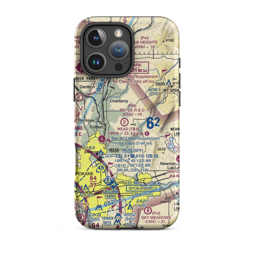 Sunshine Acres Airport (WA21) VFR Sectional  Tough iPhone Case iPhone 16 Pro Max model shown