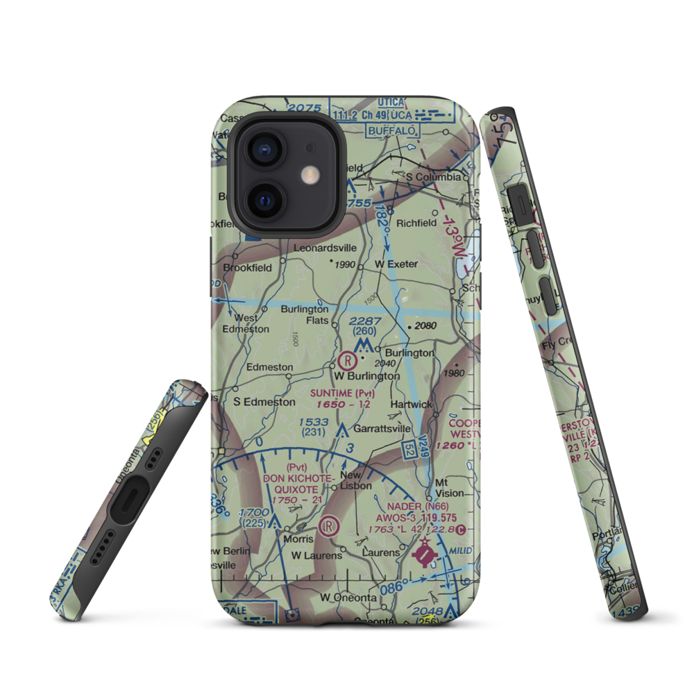 Suntime Airport (8NK6) VFR Sectional  Tough iPhone Case iPhone 12 model shown