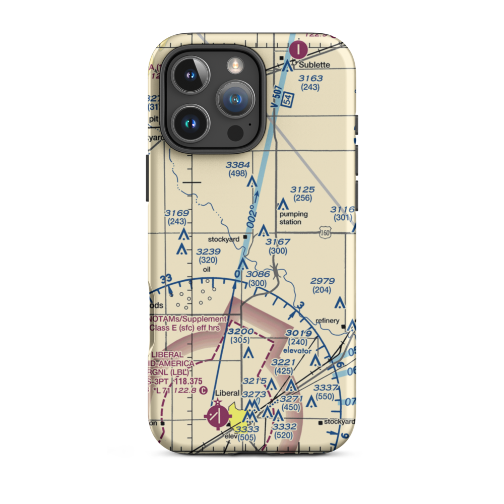 Supreme Feeders Airport (SN87) VFR Sectional  Tough iPhone Case iPhone 16 Pro Max model shown
