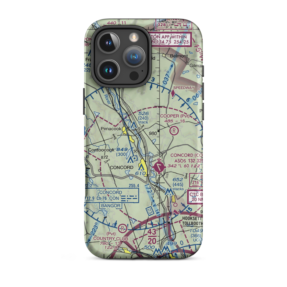 Surette Heliport (70NH) VFR Sectional  Tough iPhone Case iPhone 16 Pro Max model shown