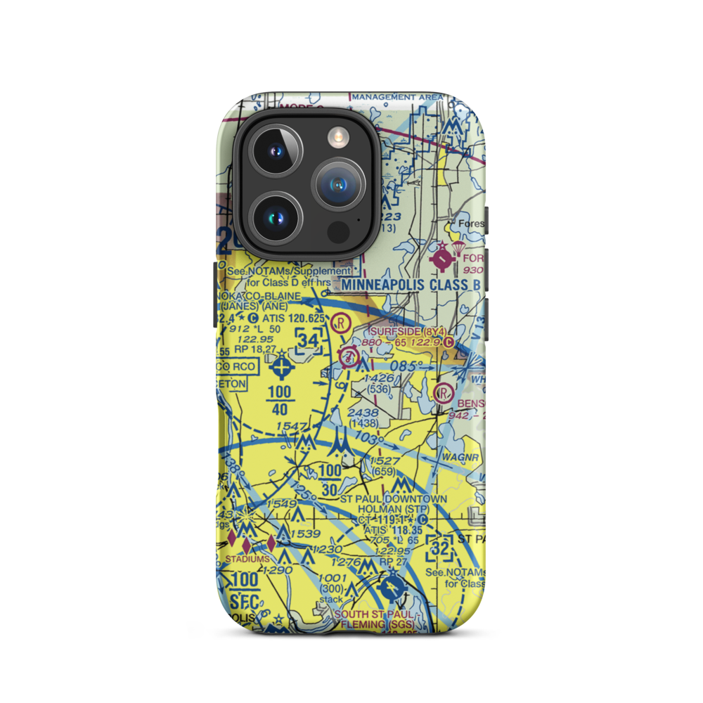 Surfside Seaplane Base (8Y4) VFR Sectional  Tough iPhone Case iPhone 16 Pro model shown