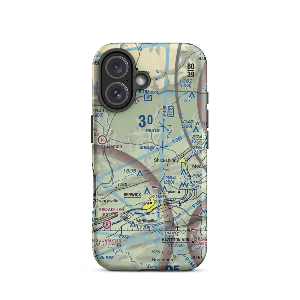 Sutliff Private Airport (33PA) VFR Sectional  Tough iPhone Case iPhone 16 model shown