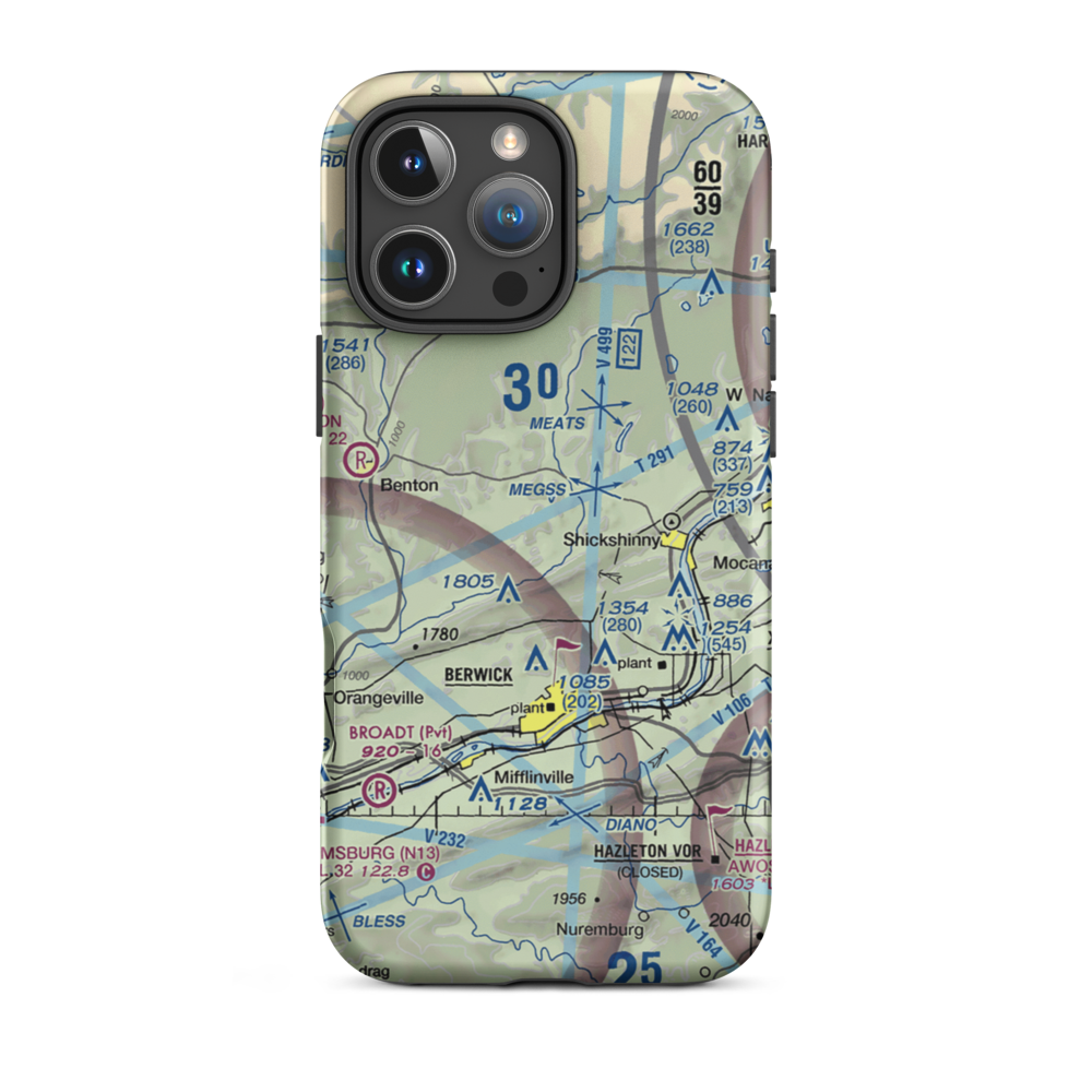 Sutliff Private Airport (33PA) VFR Sectional  Tough iPhone Case iPhone 16 Pro Max model shown