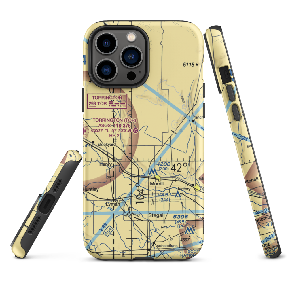Svitak Airport (52NE) VFR Sectional  Tough iPhone Case iPhone 13 Pro Max model shown