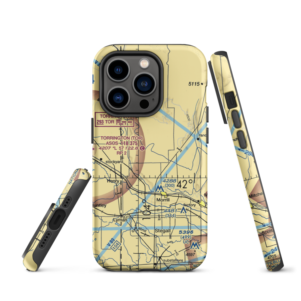 Svitak Airport (52NE) VFR Sectional  Tough iPhone Case iPhone 14 Pro model shown