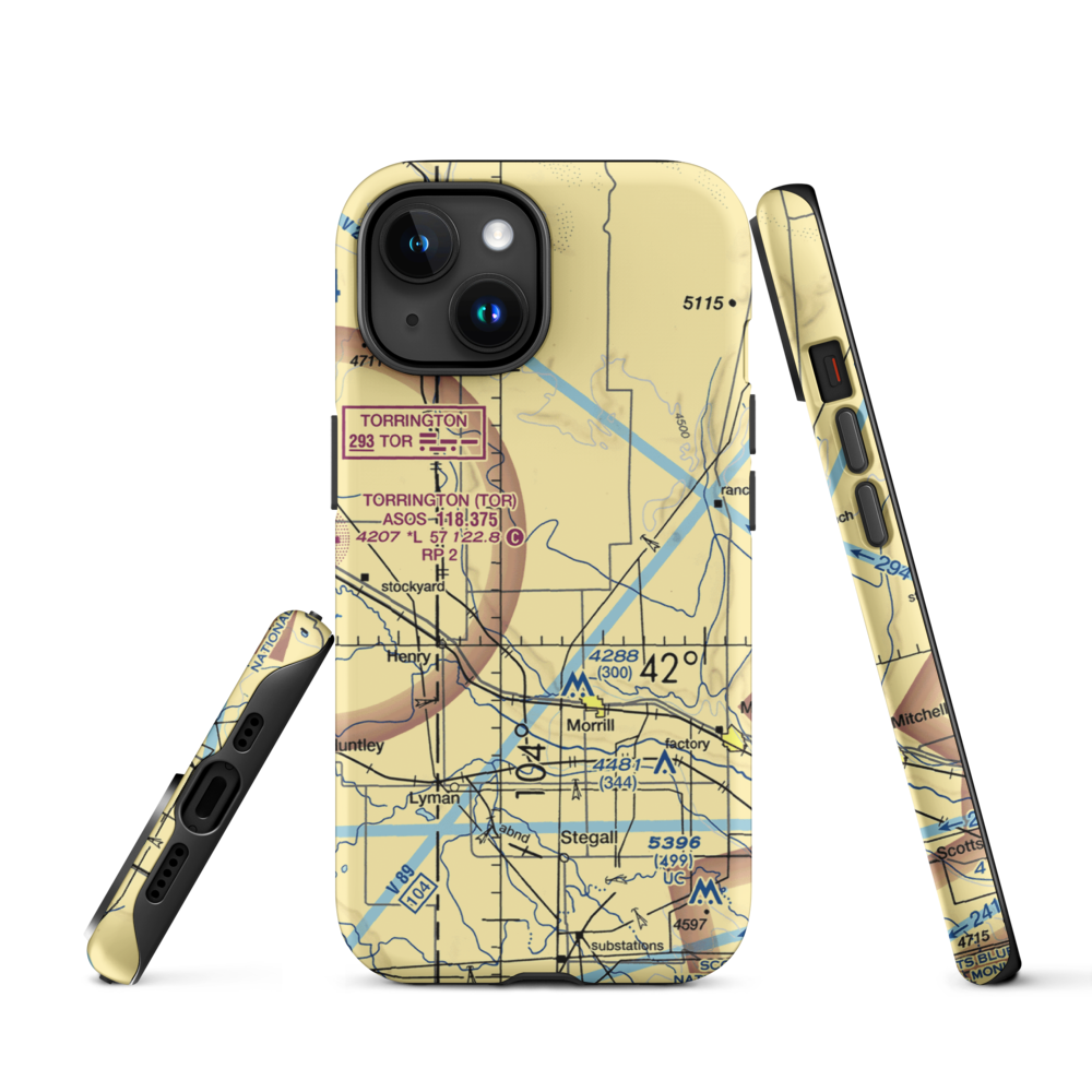 Svitak Airport (52NE) VFR Sectional  Tough iPhone Case iPhone 15 model shown