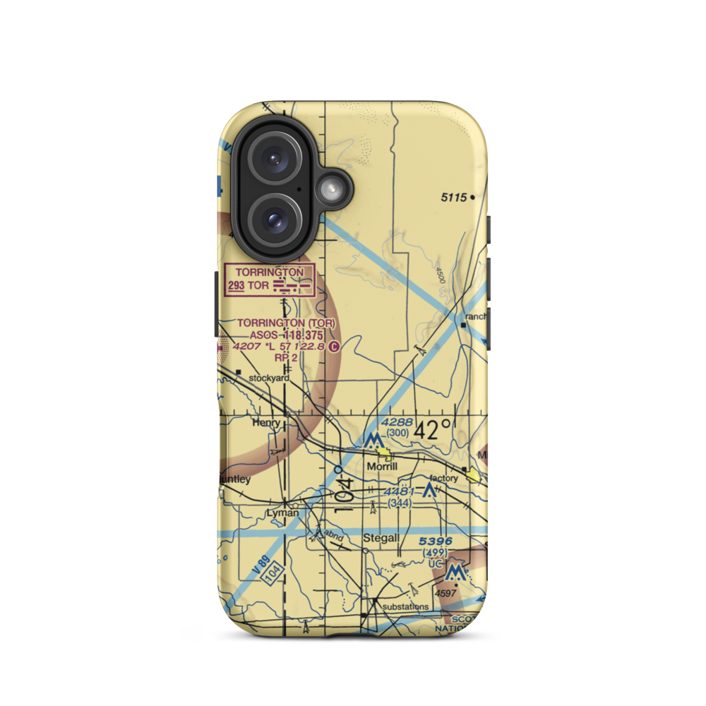 Svitak Airport (52NE) VFR Sectional  Tough iPhone Case iPhone 16 model shown