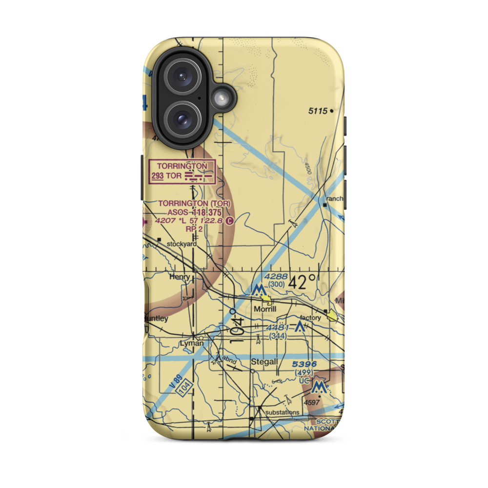 Svitak Airport (52NE) VFR Sectional  Tough iPhone Case iPhone 16 Plus model shown