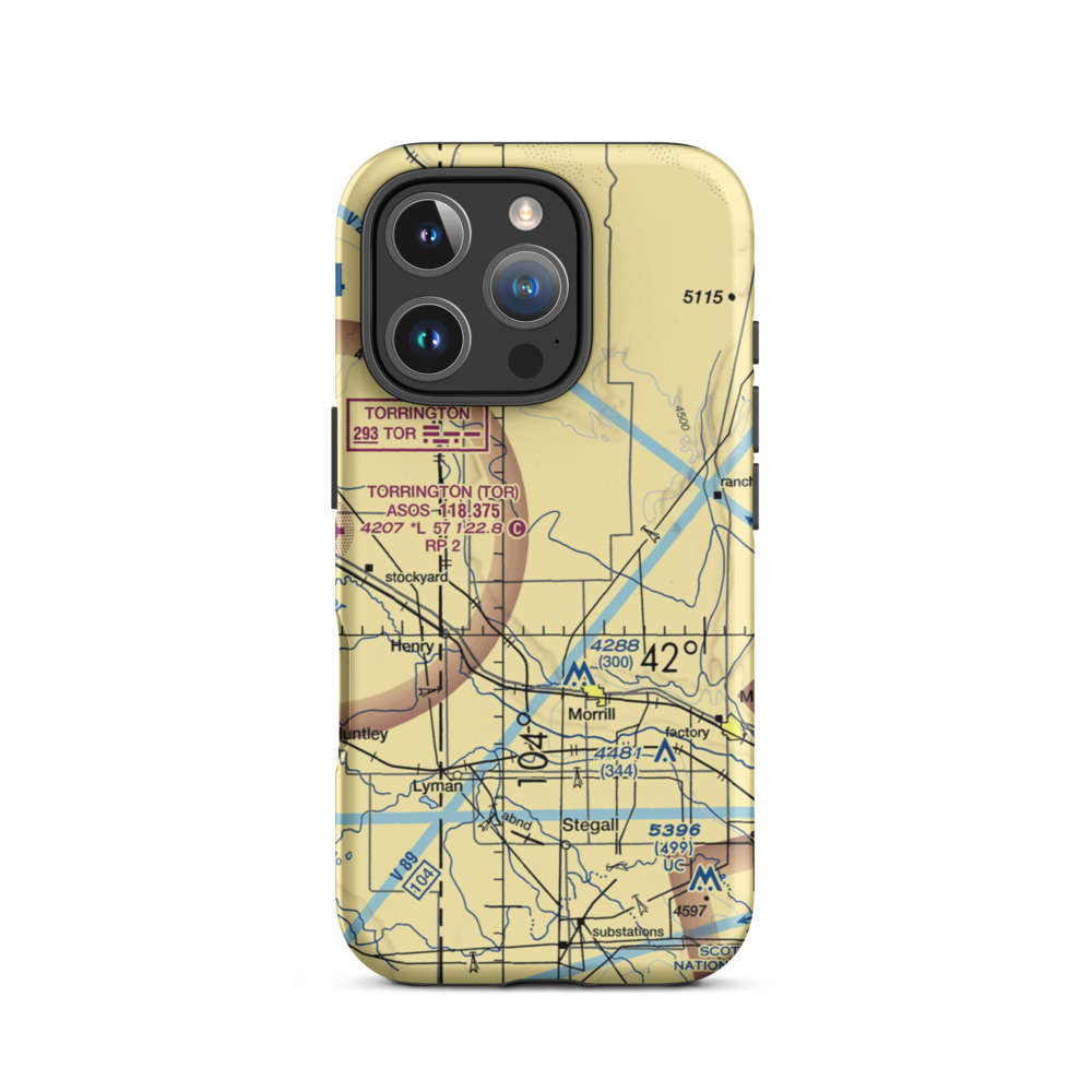 Svitak Airport (52NE) VFR Sectional  Tough iPhone Case iPhone 16 Pro model shown