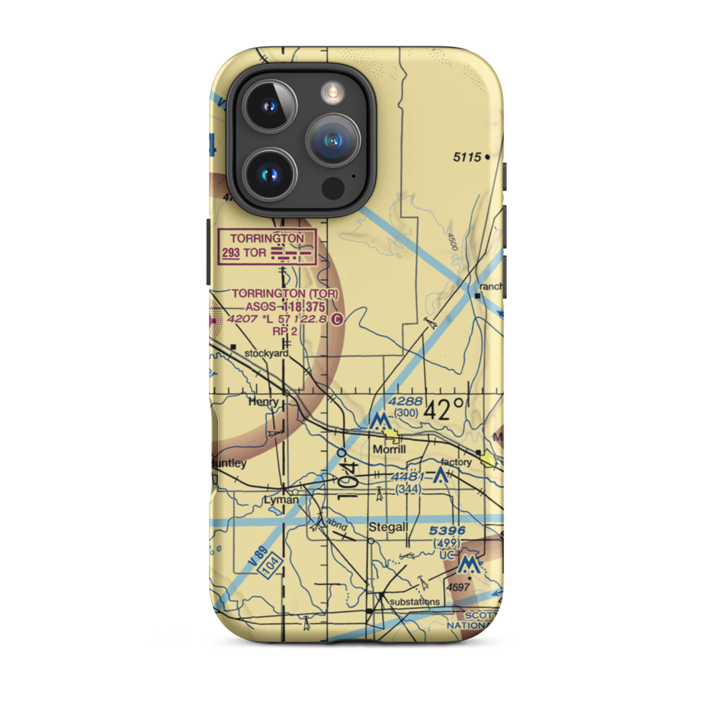 Svitak Airport (52NE) VFR Sectional  Tough iPhone Case iPhone 16 Pro Max model shown