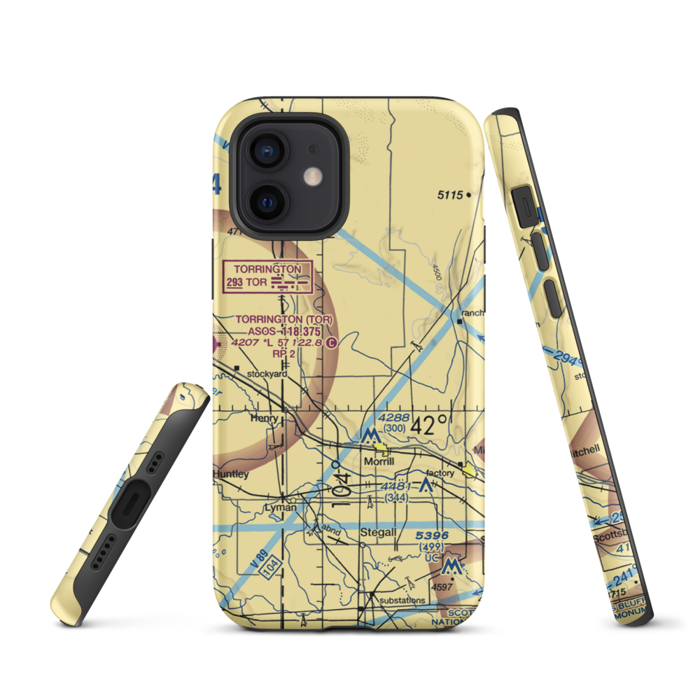 Svitak Airport (52NE) VFR Sectional  Tough iPhone Case iPhone 12 model shown
