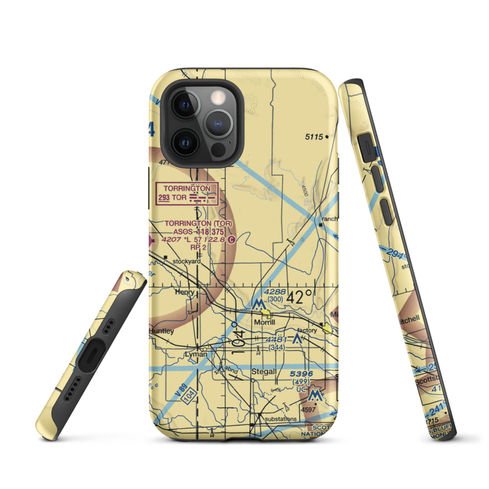 Svitak Airport (52NE) VFR Sectional  Tough iPhone Case iPhone 12 Pro model shown