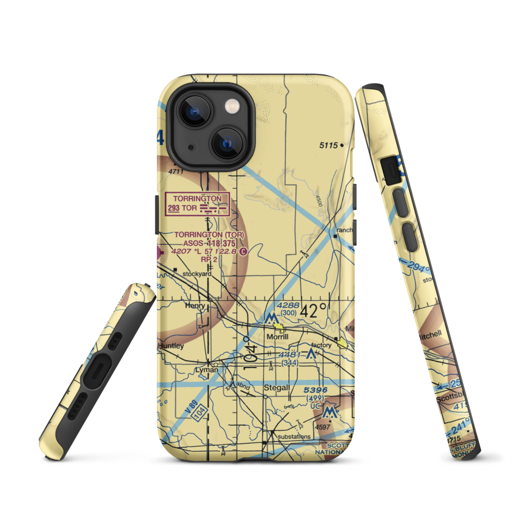 Svitak Airport (52NE) VFR Sectional  Tough iPhone Case iPhone 13 model shown