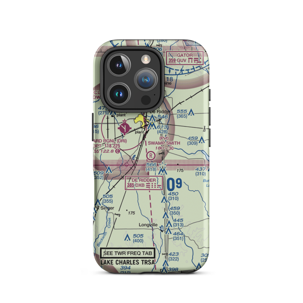 Swamp Smith Airport (34LA) VFR Sectional  Tough iPhone Case iPhone 16 Pro model shown