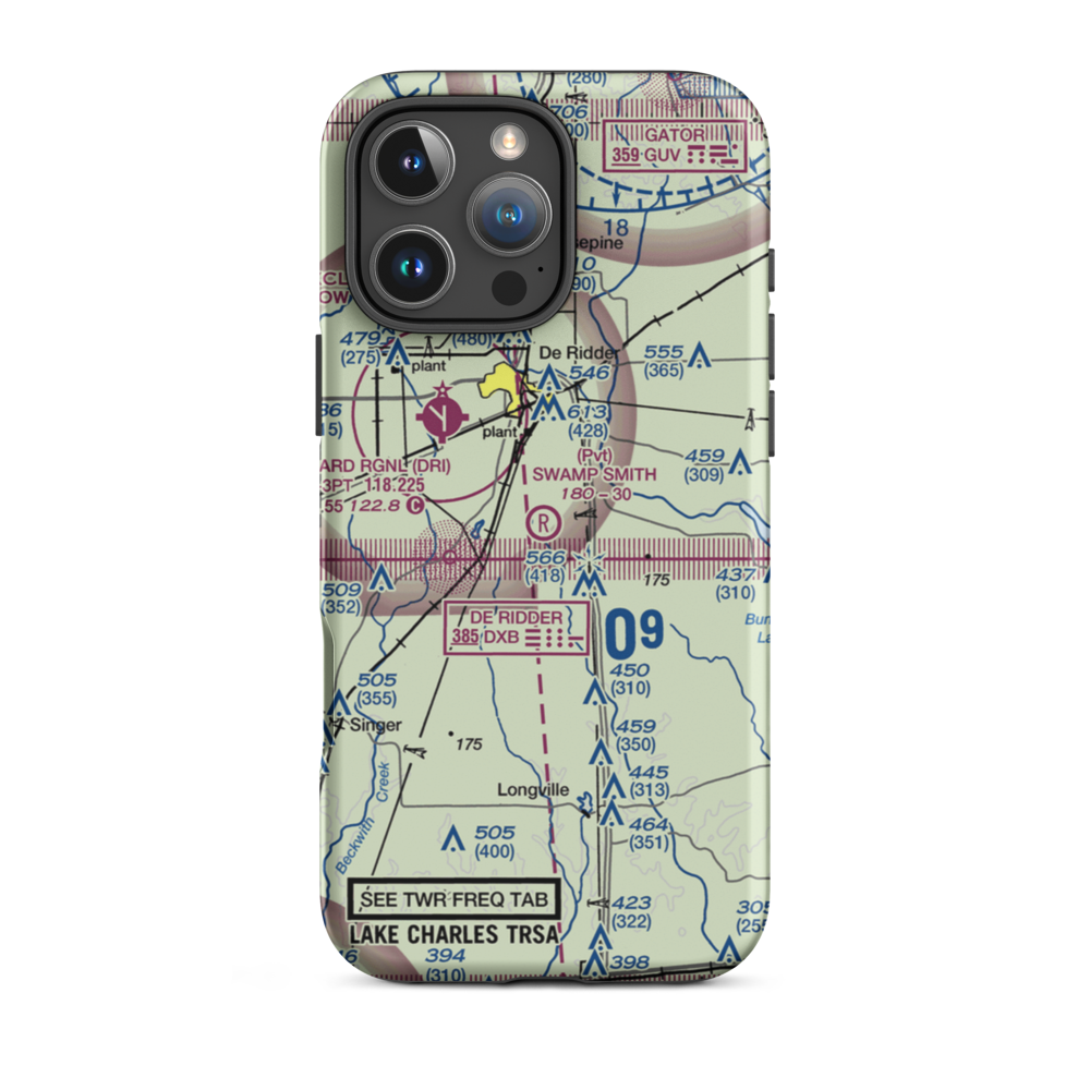 Swamp Smith Airport (34LA) VFR Sectional  Tough iPhone Case iPhone 16 Pro Max model shown