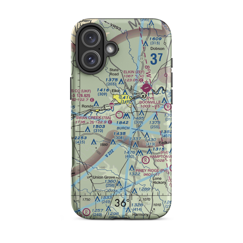 Swan Creek Airport (78A) VFR Sectional  Tough iPhone Case iPhone 16 Plus model shown