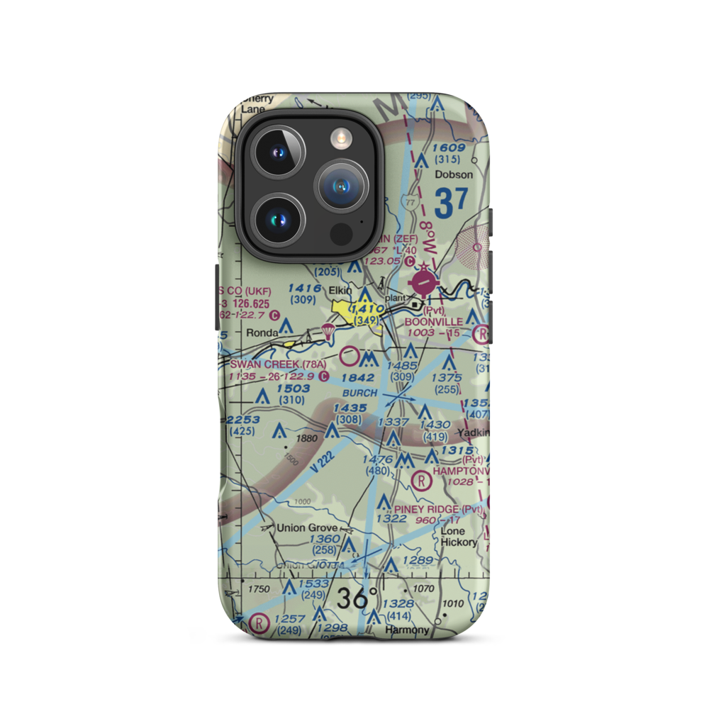 Swan Creek Airport (78A) VFR Sectional  Tough iPhone Case iPhone 16 Pro model shown