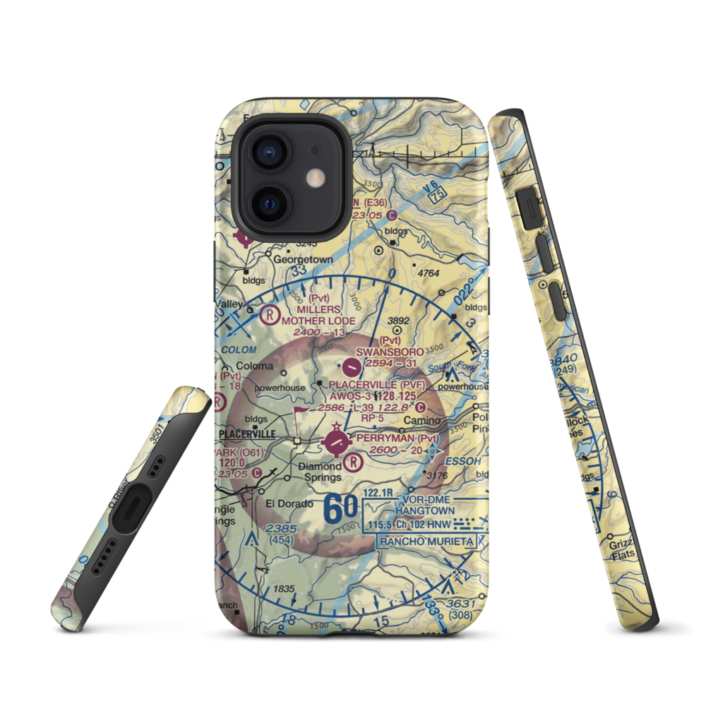 Swansboro Country Airport (01CL) VFR Sectional  Tough iPhone Case iPhone 12 model shown
