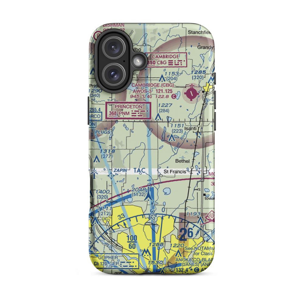 Swanson Field (MY95) VFR Sectional  Tough iPhone Case iPhone 16 Plus model shown