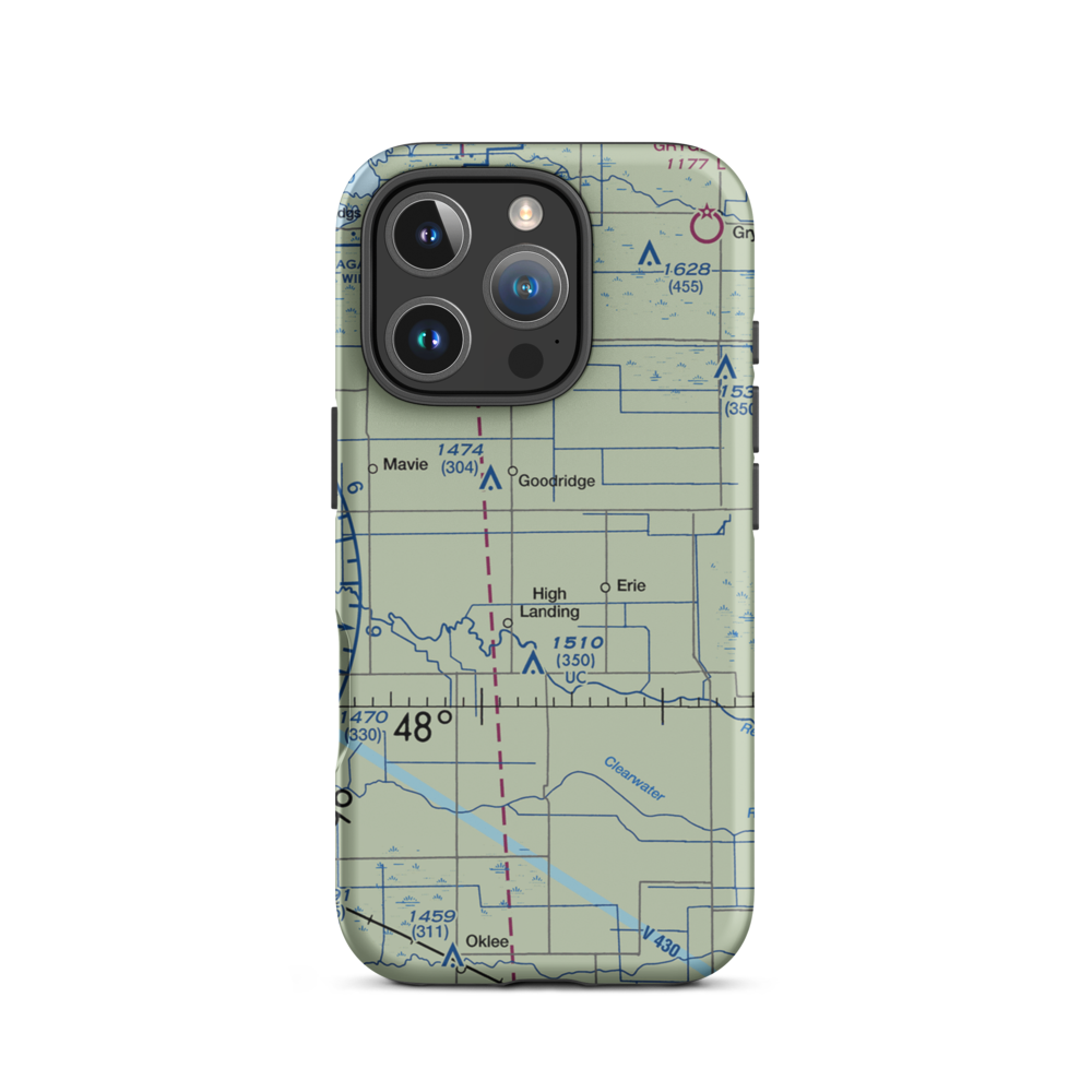 Swanson Private Airport (MY17) VFR Sectional  Tough iPhone Case iPhone 16 Pro model shown
