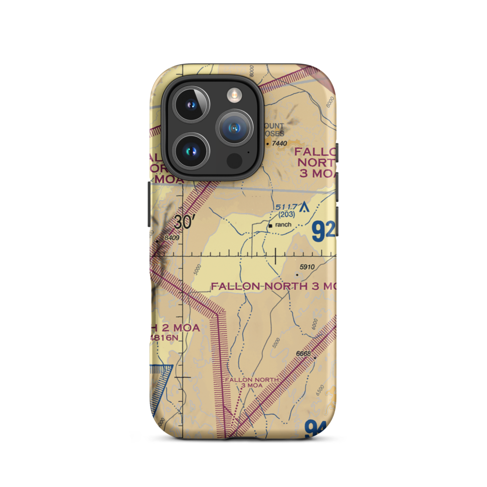 Swanson Ranch 3 Airport (NV64) VFR Sectional  Tough iPhone Case iPhone 16 Pro model shown
