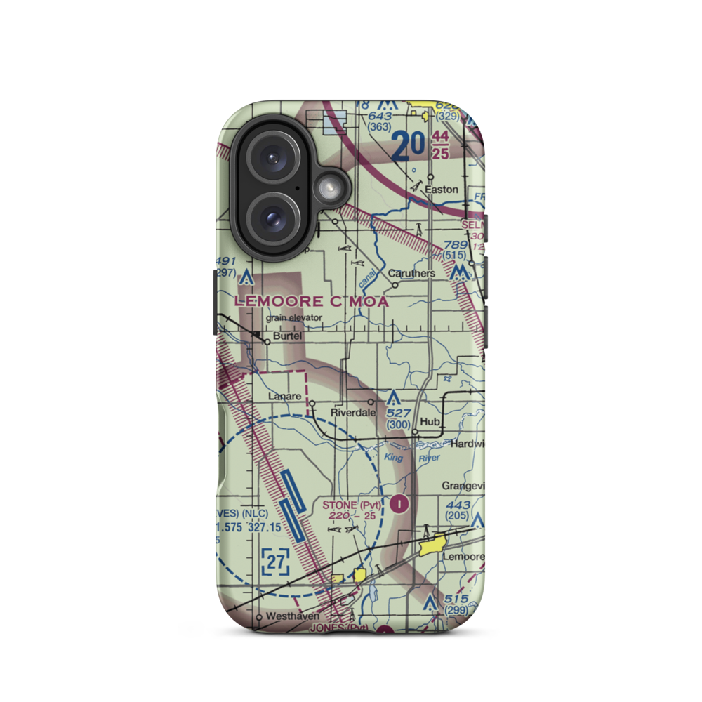 Swanson Ranch Nr 2 Airport (89CA) VFR Sectional  Tough iPhone Case iPhone 16 model shown