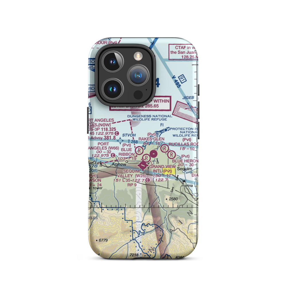 Swanton Ultralightport (WN60) VFR Sectional  Tough iPhone Case iPhone 16 Pro model shown