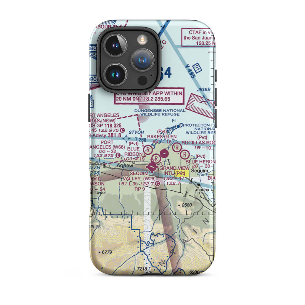 Swanton Ultralightport (WN60) VFR Sectional  Tough iPhone Case iPhone 16 Pro Max model shown