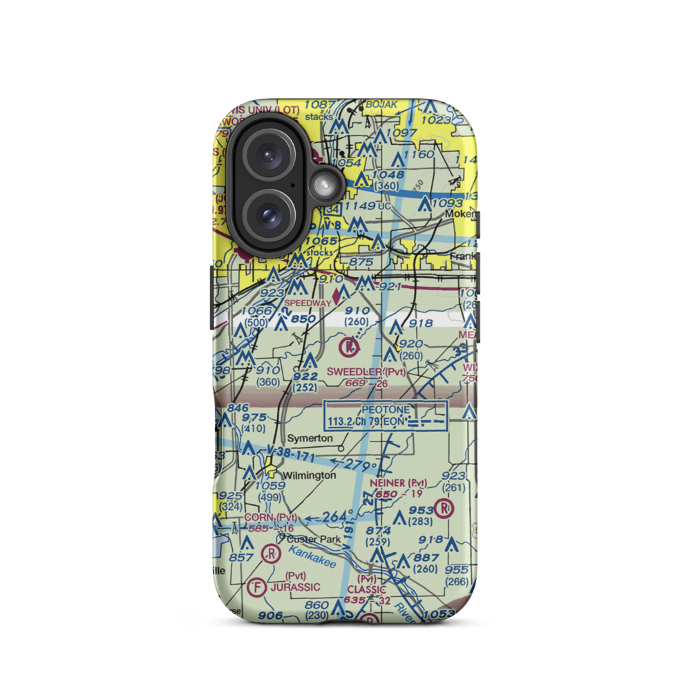 Sweedler Airport (3IL2) VFR Sectional  Tough iPhone Case iPhone 16 model shown