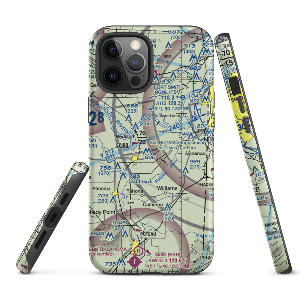 Sweetbriar Airport (83OK) VFR Sectional  Tough iPhone Case iPhone 12 Pro Max model shown