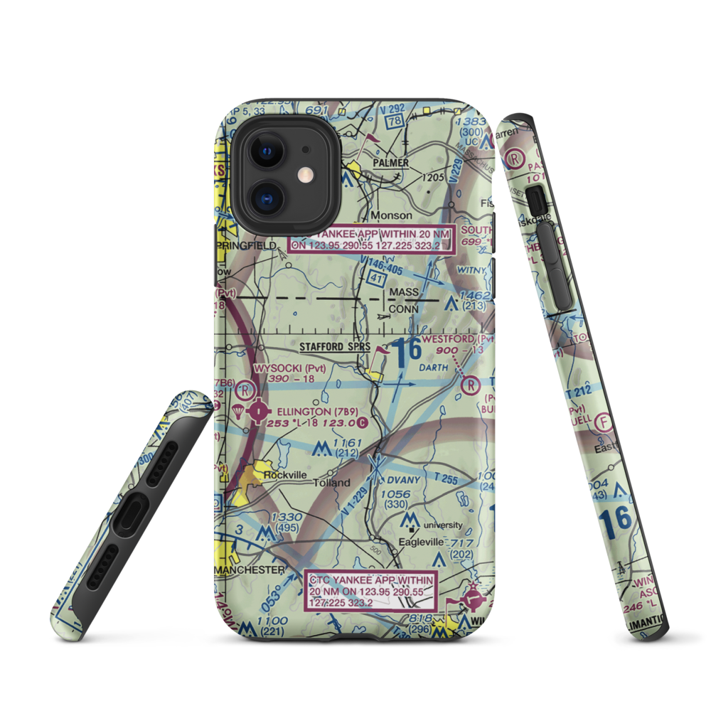 Swift Airport (CT31) VFR Sectional  Tough iPhone Case iPhone 11 model shown