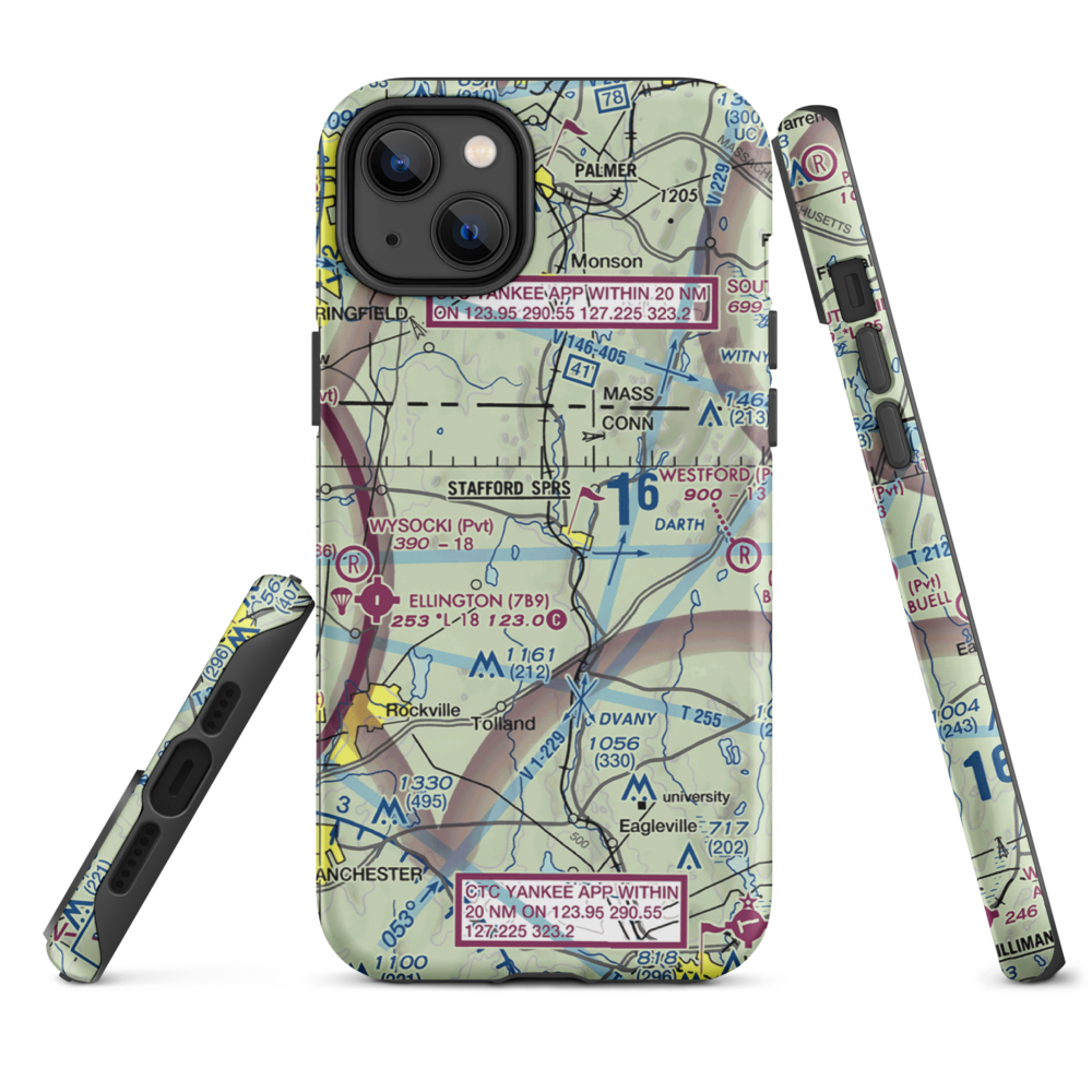 Swift Airport (CT31) VFR Sectional  Tough iPhone Case iPhone 14 Plus model shown