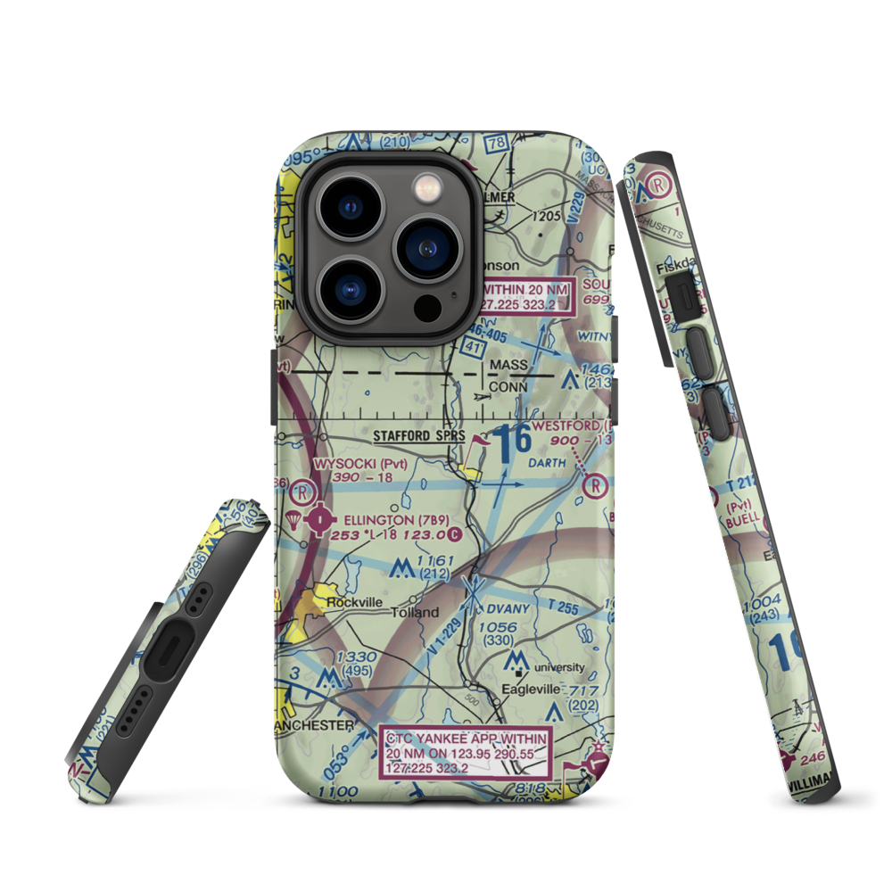 Swift Airport (CT31) VFR Sectional  Tough iPhone Case iPhone 14 Pro model shown