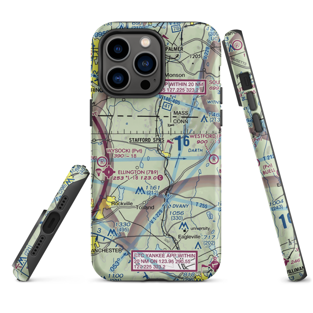 Swift Airport (CT31) VFR Sectional  Tough iPhone Case iPhone 14 Pro Max model shown