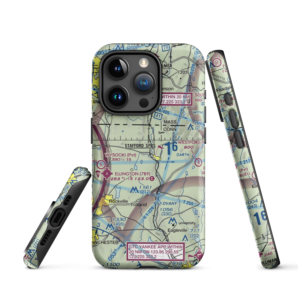 Swift Airport (CT31) VFR Sectional  Tough iPhone Case iPhone 15 Pro model shown
