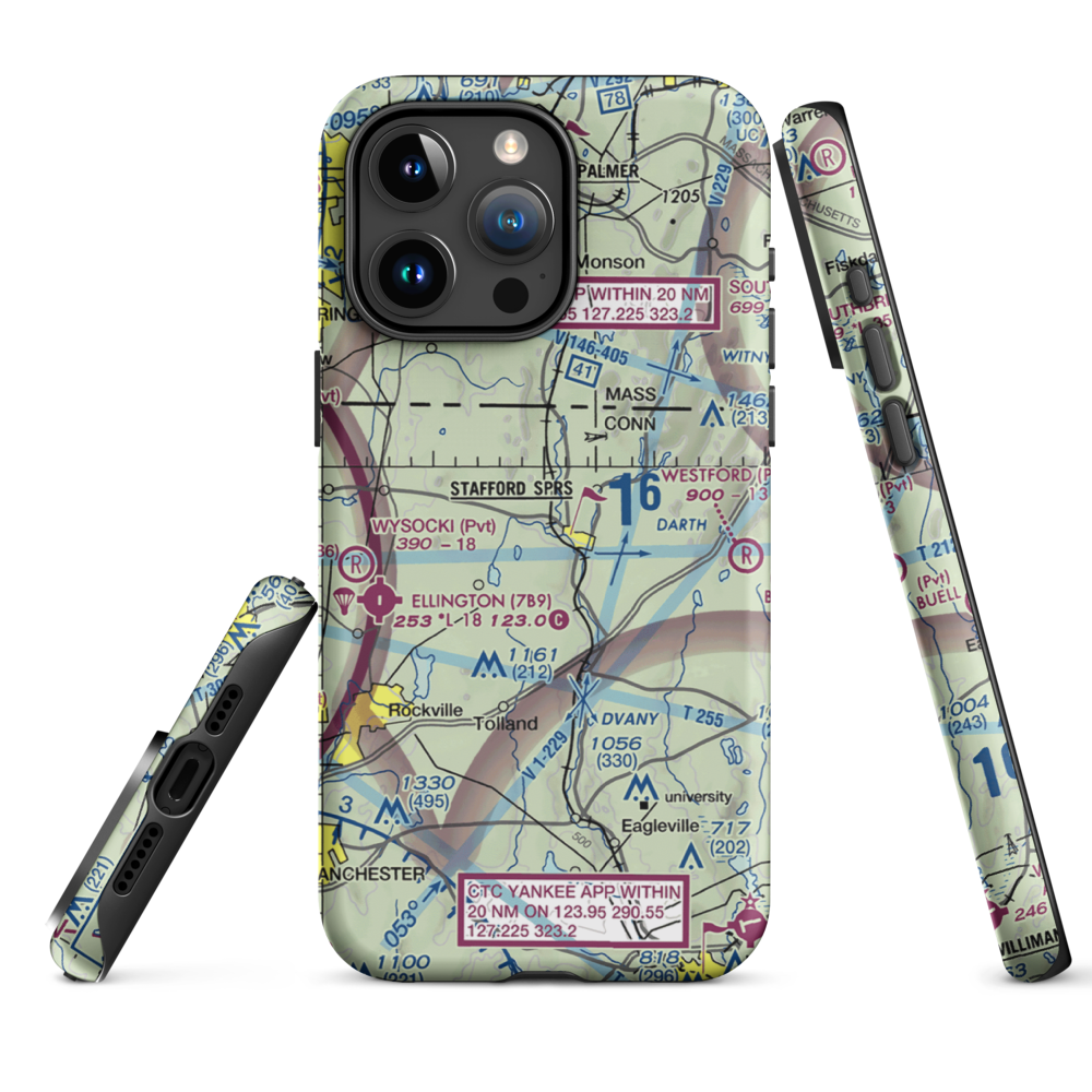 Swift Airport (CT31) VFR Sectional  Tough iPhone Case iPhone 15 Pro Max model shown