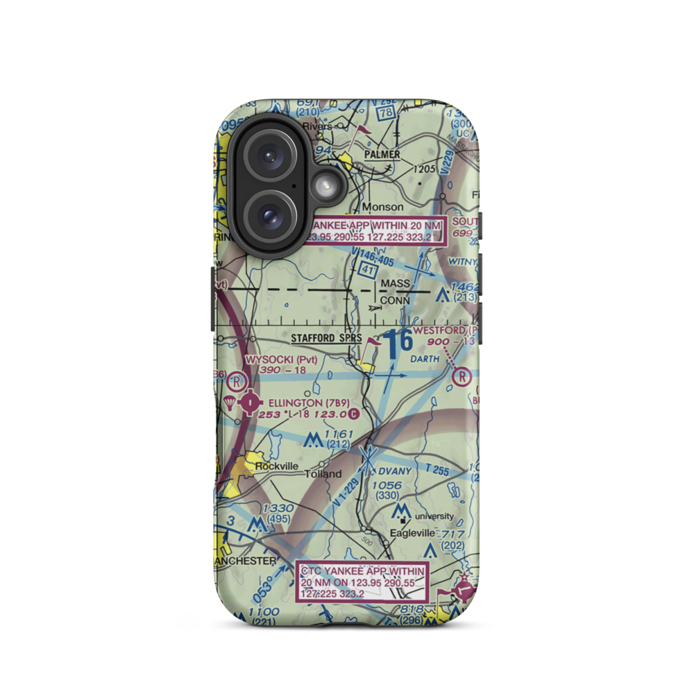 Swift Airport (CT31) VFR Sectional  Tough iPhone Case iPhone 16 model shown