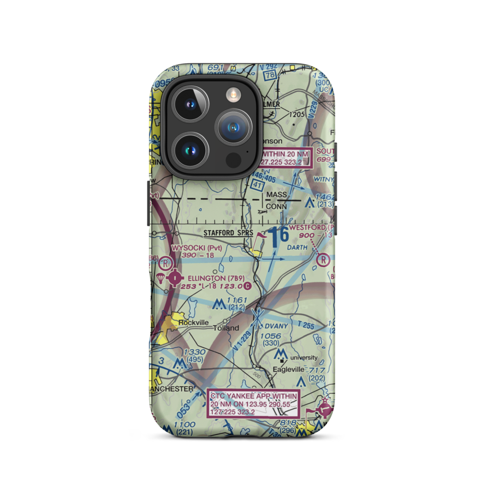 Swift Airport (CT31) VFR Sectional  Tough iPhone Case iPhone 16 Pro model shown