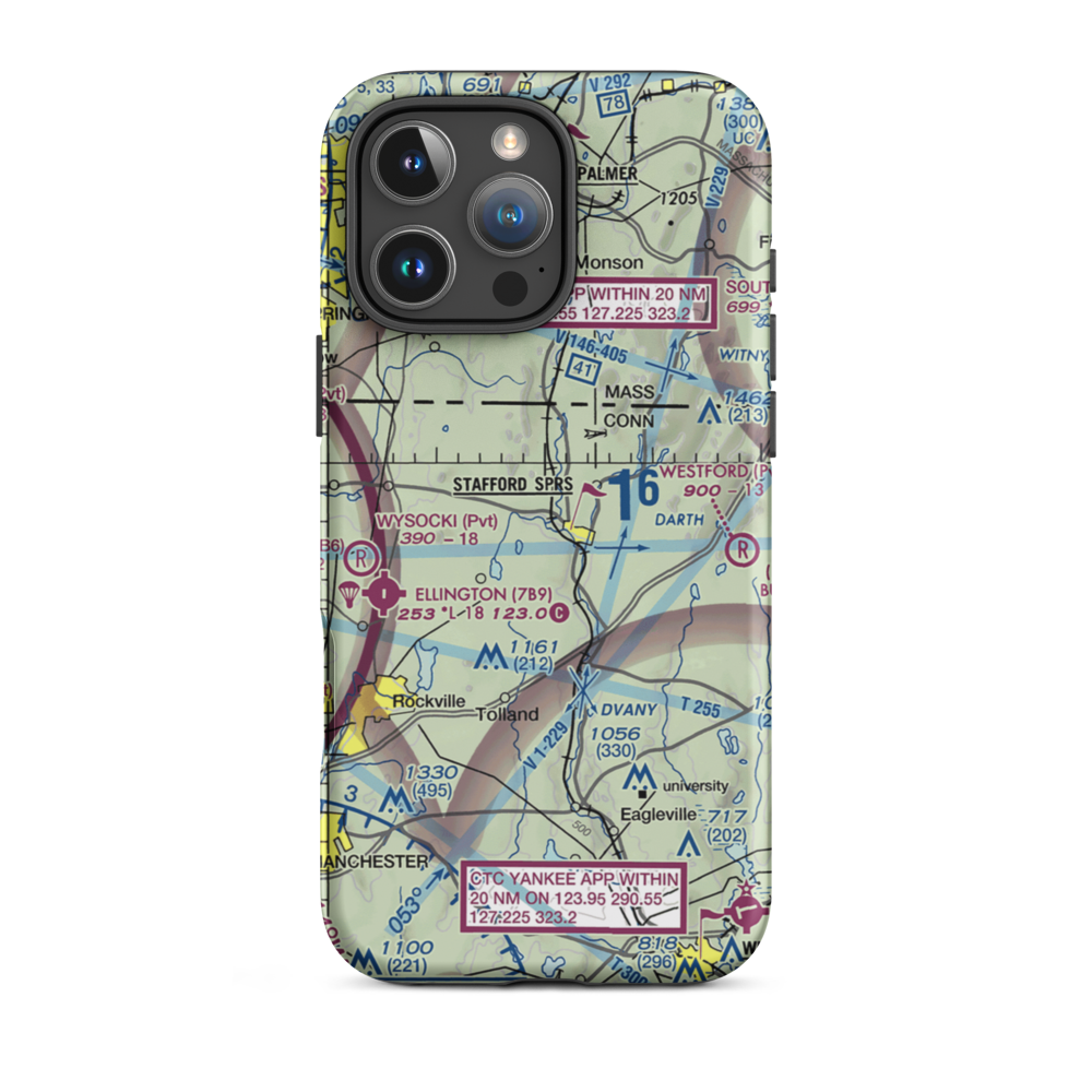 Swift Airport (CT31) VFR Sectional  Tough iPhone Case iPhone 16 Pro Max model shown