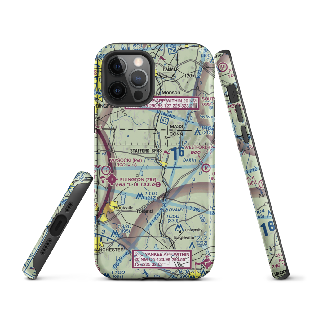 Swift Airport (CT31) VFR Sectional  Tough iPhone Case iPhone 12 Pro model shown
